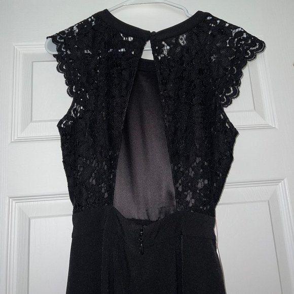 Bebe black jumpsuit with lace US size 4 - Picture 7 of 9